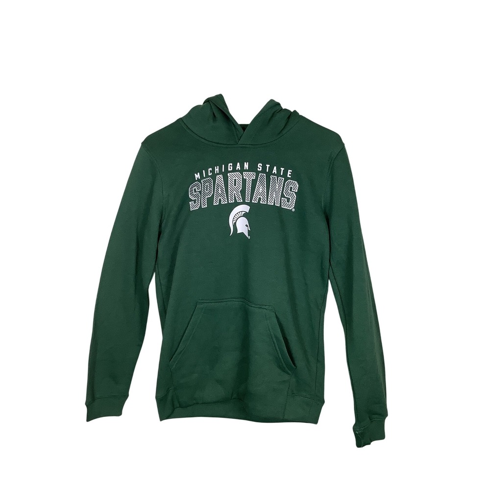 Michigan State Spartans Kids Green Pullover Hoodie Sweatshirt Size‎ L 14/16
